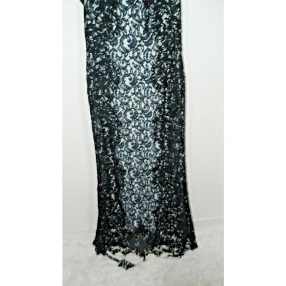 Tadashi Shoji Dress Size 16 Blue Black Lace Illusion‎ Mother of the Bride - Picture 8 of 13